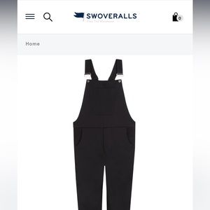 NWT Unisex XS The Great Fantastic Swoveralls Sweatpant Overalls All Black